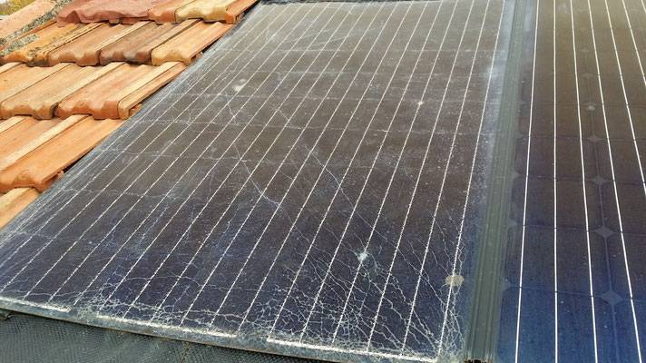 Photovoltaïque cassé pris en charge par BBC ENERGIES